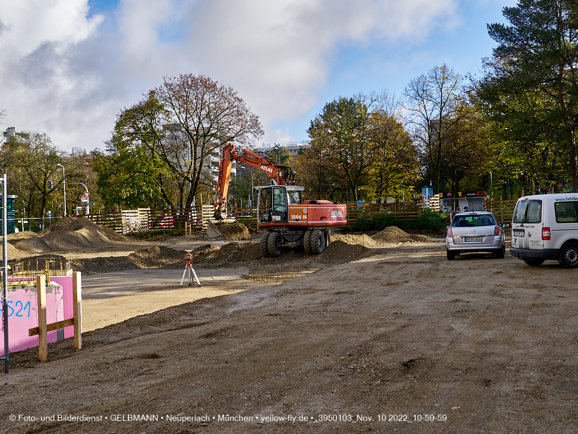 10.11.2022 - Baustelle an der Quiddestraße Haus für Kinder in Neuperlach